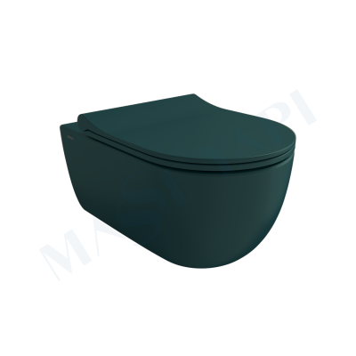 V-Tondo Rimless Asma Klozet - Mat Petrol Mavisi Set (Kapak Dahil ) - BOCCHI