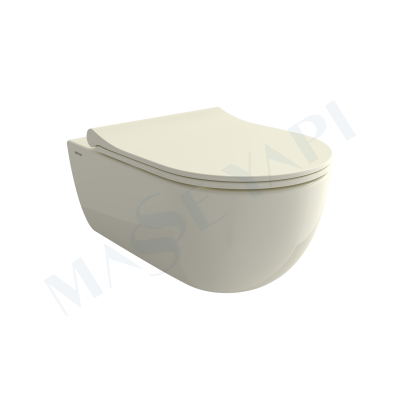 V-Tondo Rimless Asma Klozet - Parlak Bisküvi Set (Kapak Dahil ) - BOCCHI