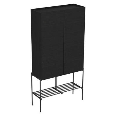 VitrA Equal Boy Dolabı, 70 cm Hareli Siyah Meşe - VİTRA