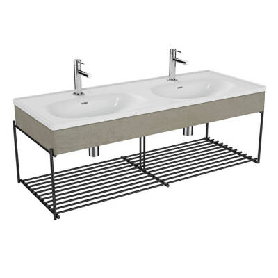 VitrA Equal Lavabo Ünitesi, 130 cm Raflı - VİTRA