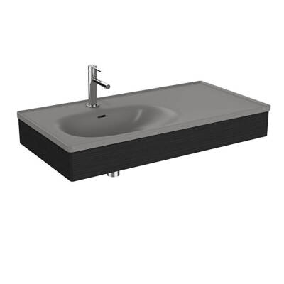 VitrA Equal Lavabo Ünitesi Hareli Siyah Meşe 100 cm - VİTRA