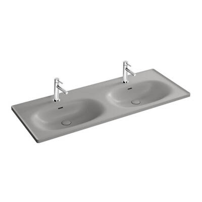 VitrA Equal Mat Gri 130 cm Etajerli Lavabo - VİTRA