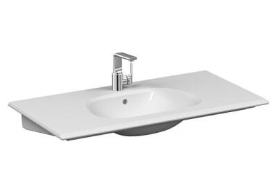 VitrA Frame Parlak Beyaz 100 cm Etajerli Lavabo - VİTRA