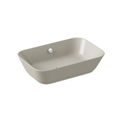 VitrA Geo Dikdörtgen Çanak Lavabo Mat Bej, 60 cm - VİTRA