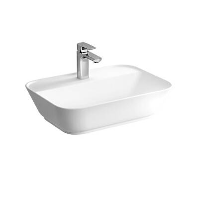 VitrA Geo Dikdörtgen Çanak Lavabo Parlak Beyaz, 60 cm - VİTRA