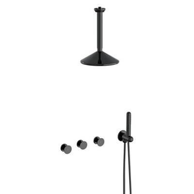 VitrA Liquid Ankastre Duş Seti Parlak Siyah - VİTRA