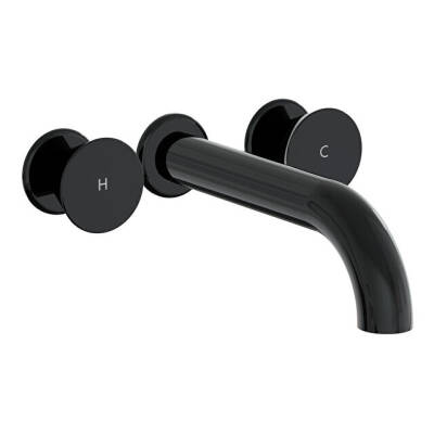 VitrA Liquid Ankastre Lavabo Bataryası Uzun, Parlak Siyah - VİTRA