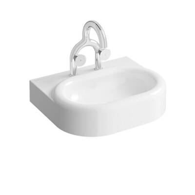 VitrA Liquid Beyaz Lavabo, 60 cm Çift Armatür Delikli, Su Taşma Deliksiz - VİTRA