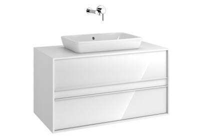VitrA Metropole 100 cm Lavabo Alt Dolabı Parlak Beyaz - VİTRA