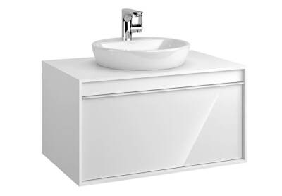 VitrA Metropole Lavabo Dolabı, 80 cm, tek çekmeceli, Parlak Beyaz - VİTRA