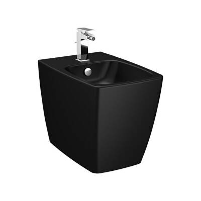 VitrA Metropole Mat Siyah Duvara Tam Dayalı Yerden Bide, 54 cm - VİTRA