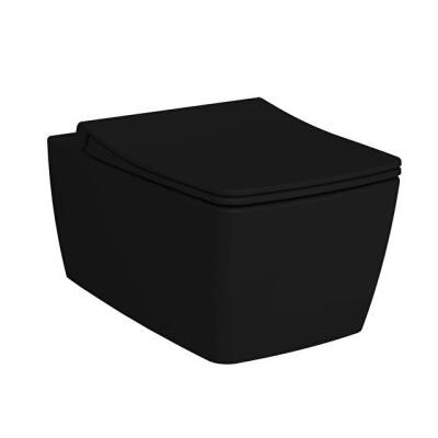 VitrA Metropole Rim-ex 56 cm Mat Siyah Asma Klozet - VİTRA