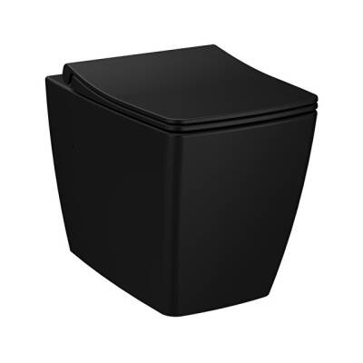 VitrA Metropole Rim-ex Mat Siyah Kanalsız DTD Yerden Tek Klozet - VİTRA