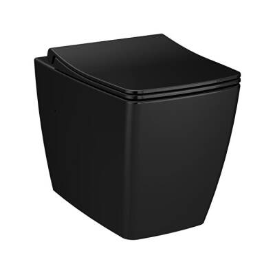 VitrA Metropole Rim-ex Parlak Siyah Kanalsız DTD Yerden Tek Klozet - VİTRA