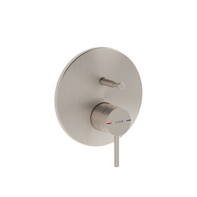 VitrA Origin Fırçalı Nikel Ankastre Banyo Bataryası Sıva Üstü Grubu (Minibox) - VİTRA