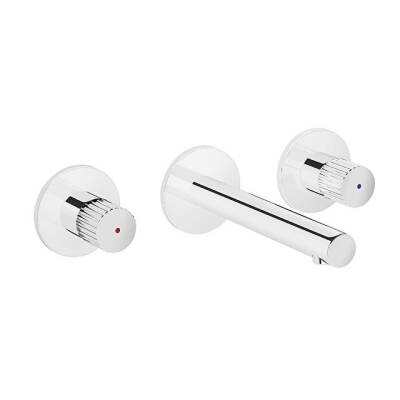 VitrA Origin Krom Ankastre Lavabo Bataryası Sıva Üstü Grubu Üç Rozetli - VİTRA