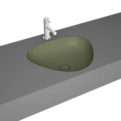 VitrA Plural 47 cm Mat Yosun Yeşili Üçgen Tezgah Altı Lavabo - VİTRA