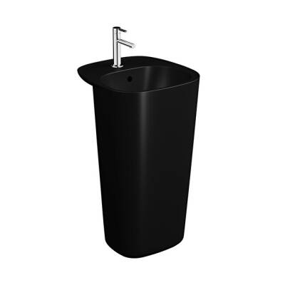 VitrA Plural 50 cm Mat Siyah Monoblok Lavabo - VİTRA