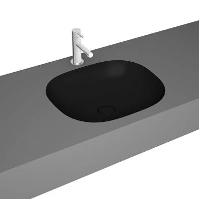 VitrA Plural Mat Siyah Kare Tezgahaltı Lavabo 45 cm - VİTRA