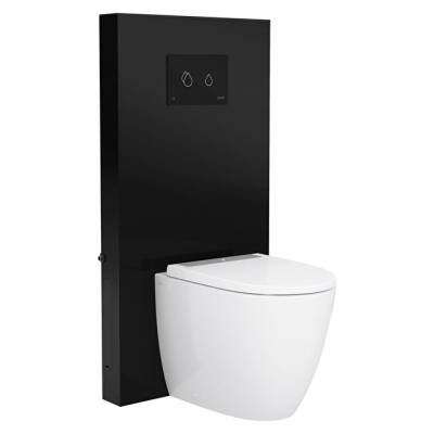 VitrA RenoForm Yerden Klozetler İçin Taharet Deliksiz Siyah Platform, 10,5 cm - VİTRA