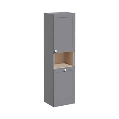 VitrA Root Classic Boy Dolabı, 40 cm, kısa, çamaşır sepetli, Mat Gri - VİTRA