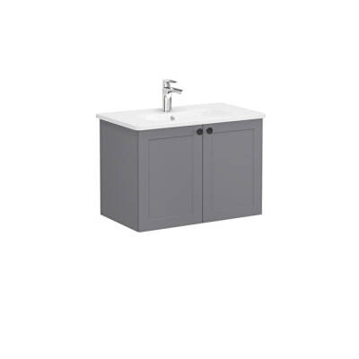 VitrA Root Classic Lavabo Dolabı, 80 cm, Mat Gri - VİTRA