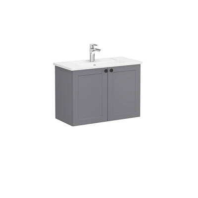 VitrA Root Classic Lavabo Dolabı, 80 cm, Mat Gri - VİTRA
