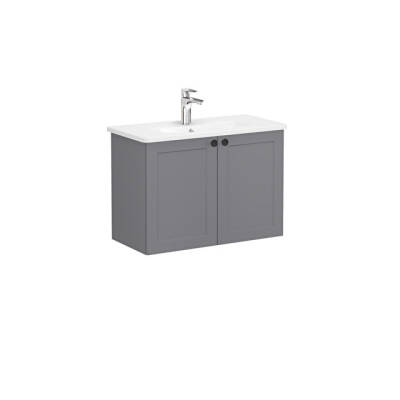 VitrA Root Classic Lavabo Dolabı 80 cm, Mat Gri - VİTRA