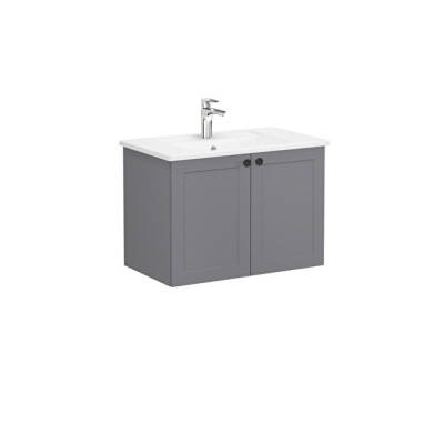 VitrA Root Classic Lavabo Dolabı, 80 cm, Mat Gri - VİTRA