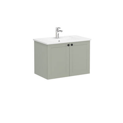 VitrA Root Classic Lavabo Dolabı, 80 cm, Mat Retro Yeşil - VİTRA
