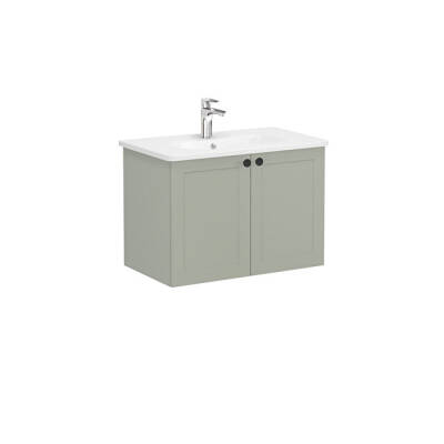 VitrA Root Classic Lavabo Dolabı, 80 cm, Mat Retro Yeşil - VİTRA