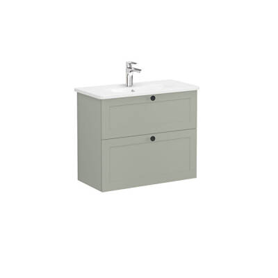 VitrA Root Classic Lavabo Dolabı, 80 cm, Mat Retro Yeşil - VİTRA