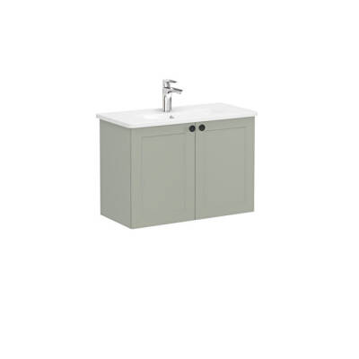 VitrA Root Classic Lavabo Dolabı, 80 cm, Mat Retro Yeşil - VİTRA