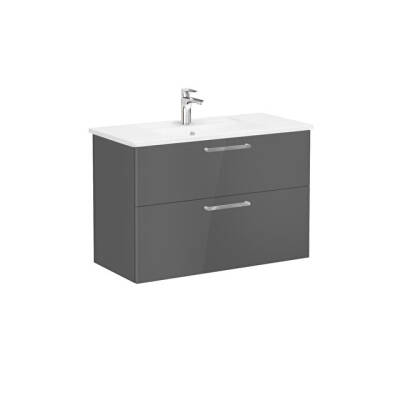 VitrA Root Flat 100 cm Parlak Antrasit Lavabo Alt Dolabı - VİTRA