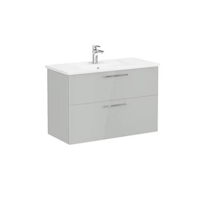 VitrA Root Flat 100 cm Parlak İnci Grisi Lavabo Alt Dolabı - VİTRA