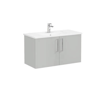 VitrA Root Flat 100 cm Parlak İnci Grisi Lavabo Alt Dolabı - VİTRA