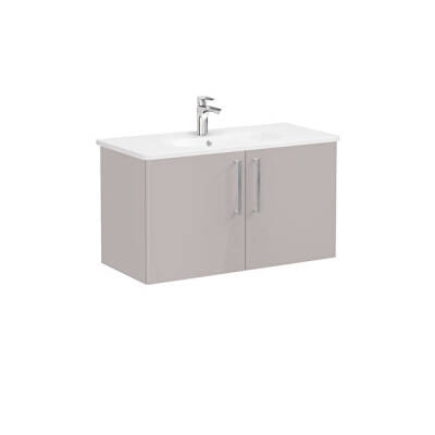 VitrA Root Flat 100 cm Parlak Sahra Beji Lavabo Alt Dolabı - VİTRA