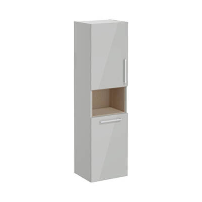 VitrA Root Flat 40 cm Çamaşır Sepetli Parlak İnci Grisi Boy Dolabı - VİTRA