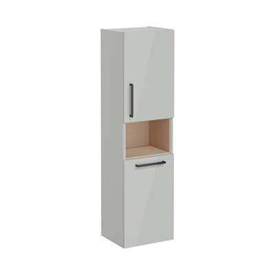 VitrA Root Flat 40 cm Çamaşır Sepetli Parlak İnci Grisi Boy Dolabı - VİTRA