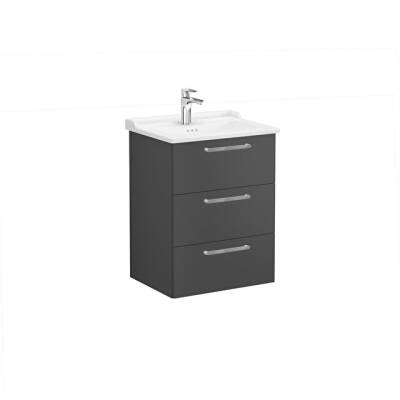 VitrA Root Flat 60 cm Mat Fırtına Gri Lavabo Alt Dolabı - VİTRA