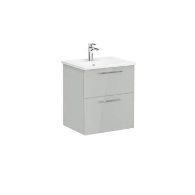 VitrA Root Flat 60 cm Parlak İnci Grisi Lavabo Alt Dolabı - VİTRA