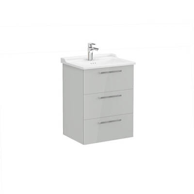 VitrA Root Flat 60 cm Parlak İnci Grisi Lavabo Alt Dolabı - VİTRA