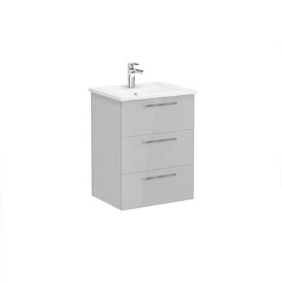 VitrA Root Flat 60 cm Parlak İnci Grisi Lavabo Alt Dolabı - VİTRA