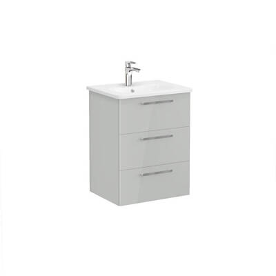VitrA Root Flat 60 cm Parlak İnci Grisi Lavabo Alt Dolabı - VİTRA