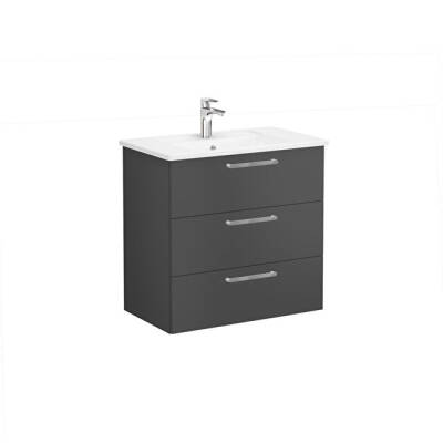 VitrA Root Flat 80 cm Mat Fırtına Gri Lavabo Alt Dolabı - VİTRA