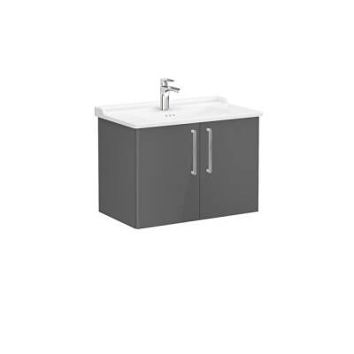 VitrA Root Flat 80 cm Parlak Antrasit Lavabo Alt Dolabı - VİTRA