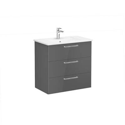 VitrA Root Flat 80 cm Parlak Antrasit Lavabo Alt Dolabı - VİTRA