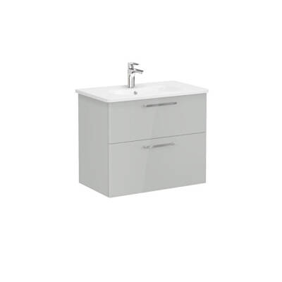 VitrA Root Flat 80 cm Parlak İnci Grisi Lavabo Alt Dolabı - VİTRA