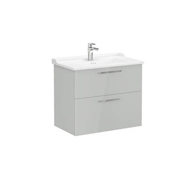 VitrA Root Flat 80 cm Parlak İnci Grisi Lavabo Alt Dolabı - VİTRA