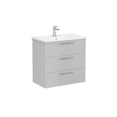 VitrA Root Flat 80 cm Parlak İnci Grisi Lavabo Alt Dolabı - VİTRA